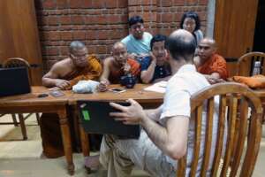monks studying eco climate solutions Sri Lanka 201