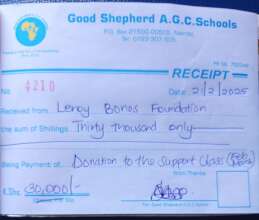 RECEIPT OF MONEYARY SUPPORT TO GSC SCHOOL