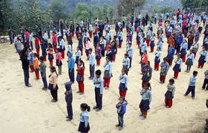 Morning Assembly in Kalidhunga School