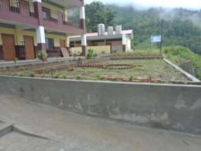 Construction of school garden on progress