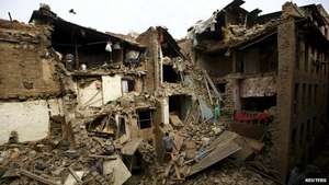 Damaged house