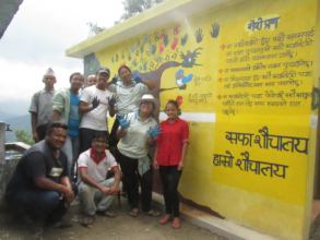 The ECCA team involved in the painting
