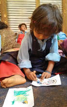 Children at Temporary Learning Center
