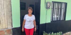 woman happy to receive her house