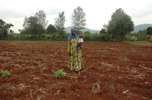 Farmer standing in their garden during inspection