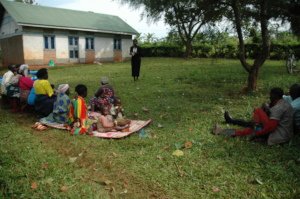 Farmers attending training