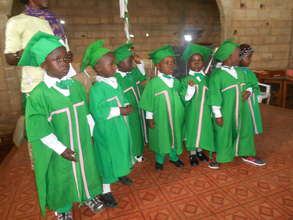 Kids during thier graduation day in thier ropes