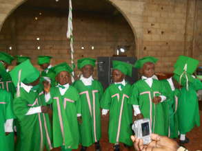 Kids during thier graduation day in thier ropes