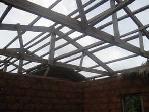 A zinc roof is needed to make the build waterproof