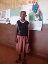 Grace, a Samburu girl, first time in school