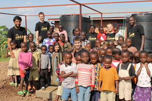 Team with orphans at L'esperance