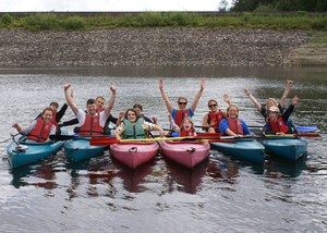 Canoeing on a multi-activity course