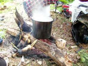 Cooking over the open fire