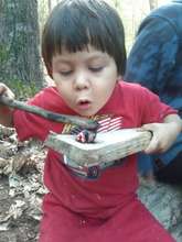 Coal Burning a spoon