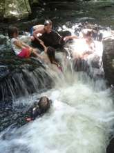 Exploring and riding the waterfall