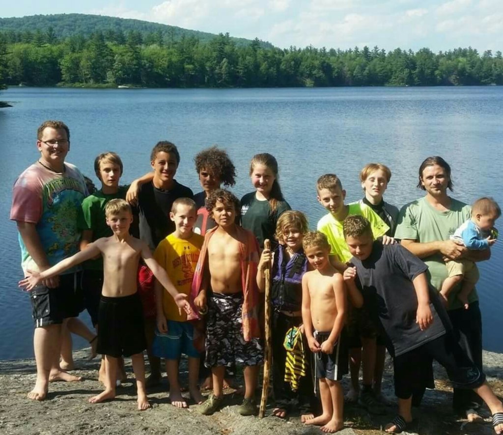 2016 Campers after badge ceremony on Ellis Pond