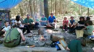 Morning Circle at Camp Fforest
