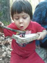 Coal Burning a spoon