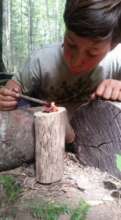 Coal Burning a bowl takes patience