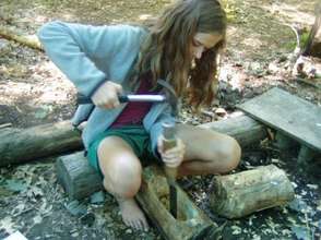 Preparing to work on a coal burned bowl