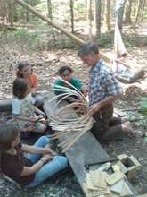 Ray Reitze teaches basket weaving