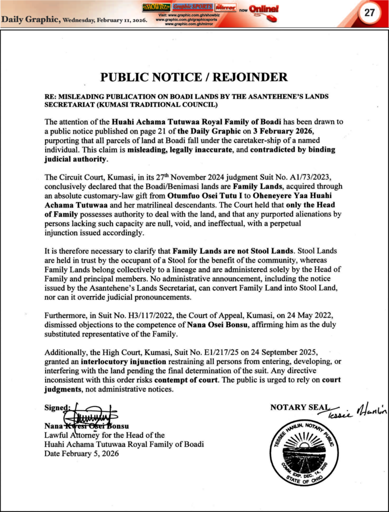 Rejoinder issued to addressed misinformation