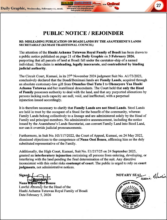 Rejoinder issued to addressed misinformation