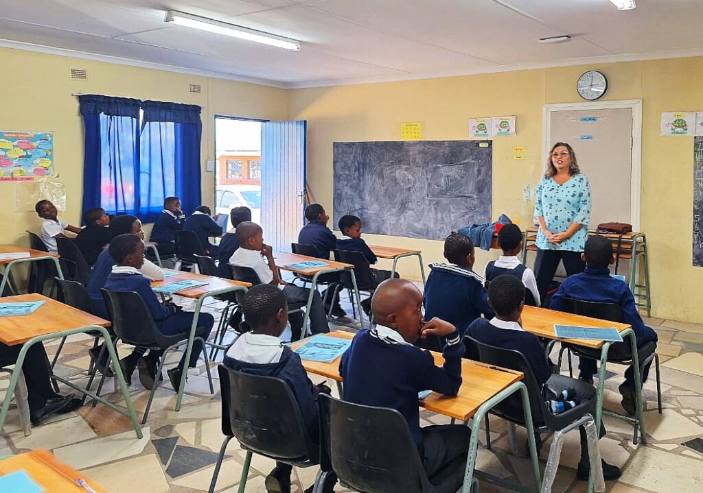 Students learning the basics