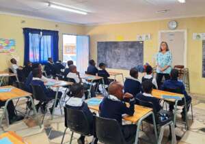 Students learning the basics