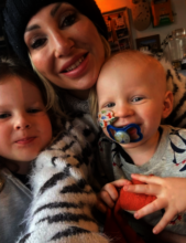 Chloe with Ellis and Lily