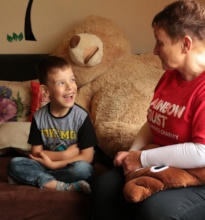 Fabian with Family Support Worker Jayne