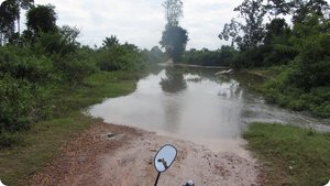 Flooding on the road to Kroach.