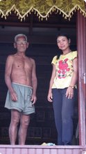 Srey Phoom & her father.