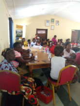 A business training session