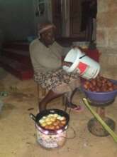 Selling chicken and fritters
