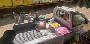 distributing shelter kits to the affected people