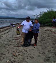 Seacology rep with community leader