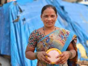Women micro-entrepeneur and solar light