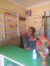 Nurse Jackie in her Newly opened Drug Shop