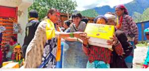 Food distribution to disaster victims