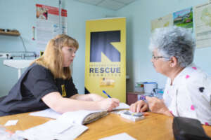 Halyna Kondratuk, is at a medical appointment.