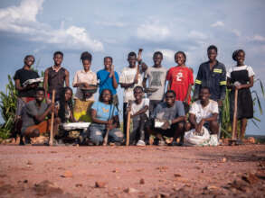 Students while doing local community service