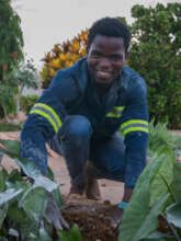 John volunteering in the gardens
