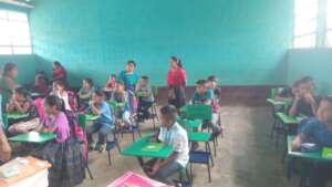 Photos of the new desks and tables in use