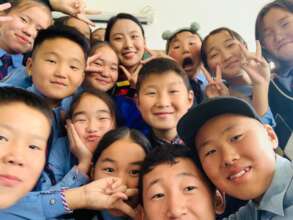 Our fellow E.Nyamtogtokh with her students