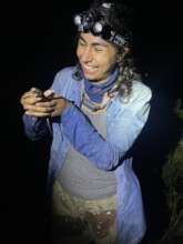 CRC staff with hatchling croc