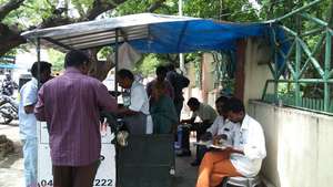 Customers enjoying a filling meal