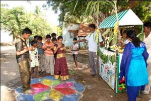 Entrepreneur with the community and ECO staff