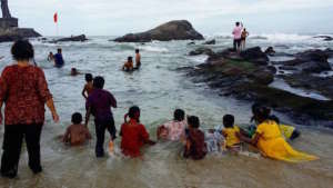 Swimming in the sea