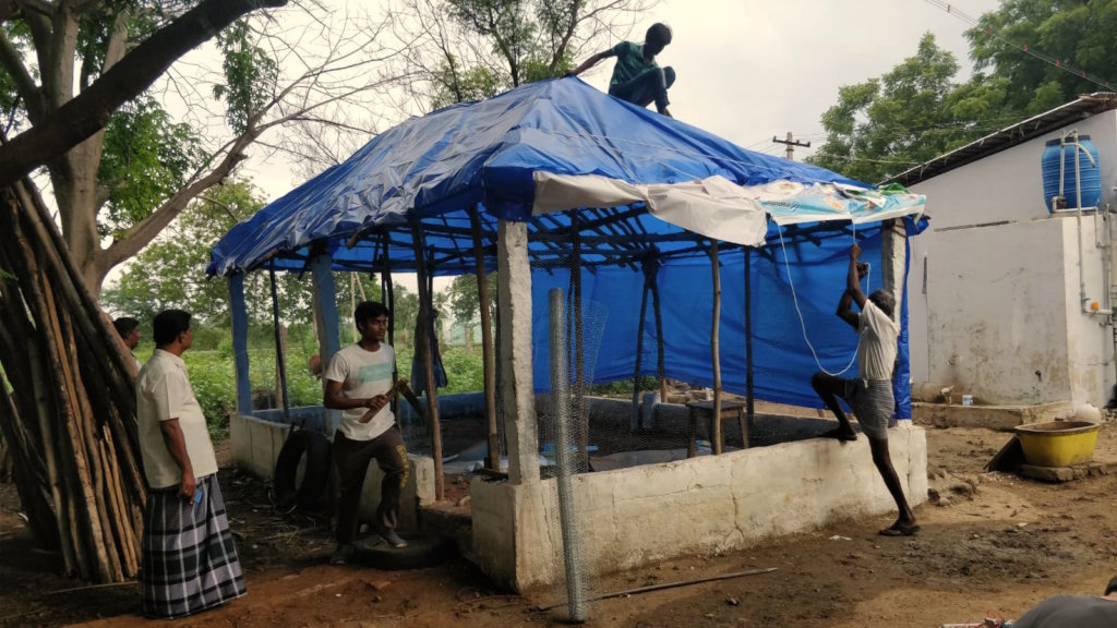 Team Work; Boys Building Additional Shed